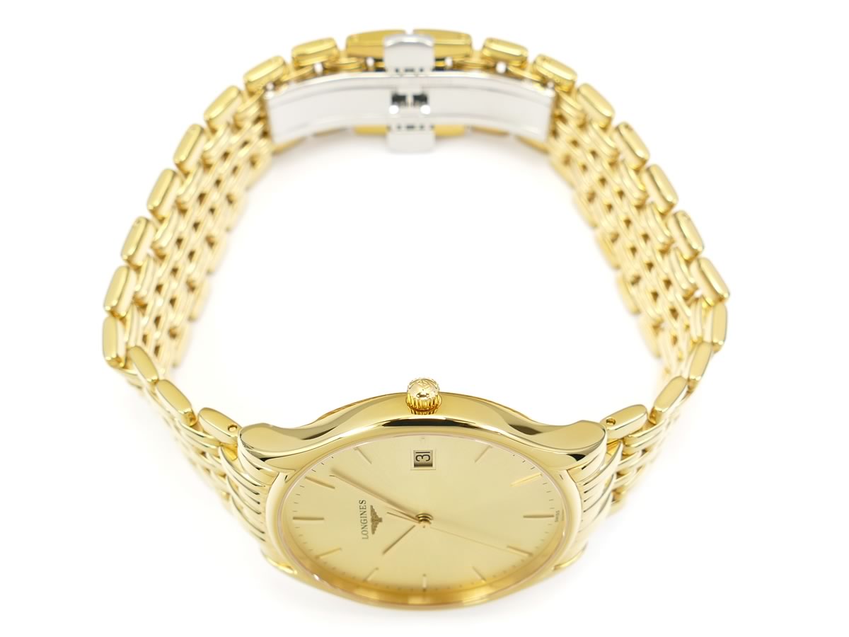 Longines Lyre Champagne L4.759.2.32.8 18k gold crown