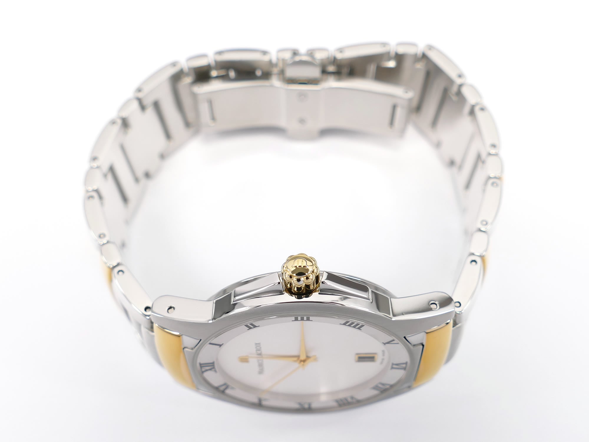 Maurice Lacroix Miros MI1016 18k Gold plated screw down crown