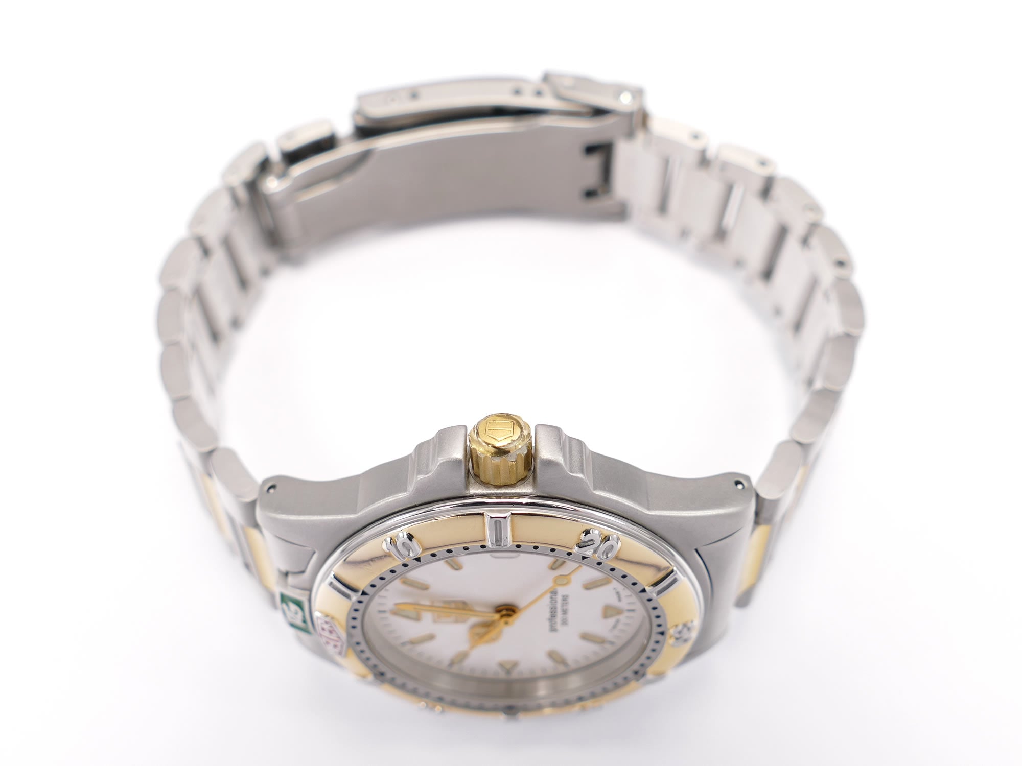 TAG Heuer 4000 WF1220-K0 18k gold plated screw down crown