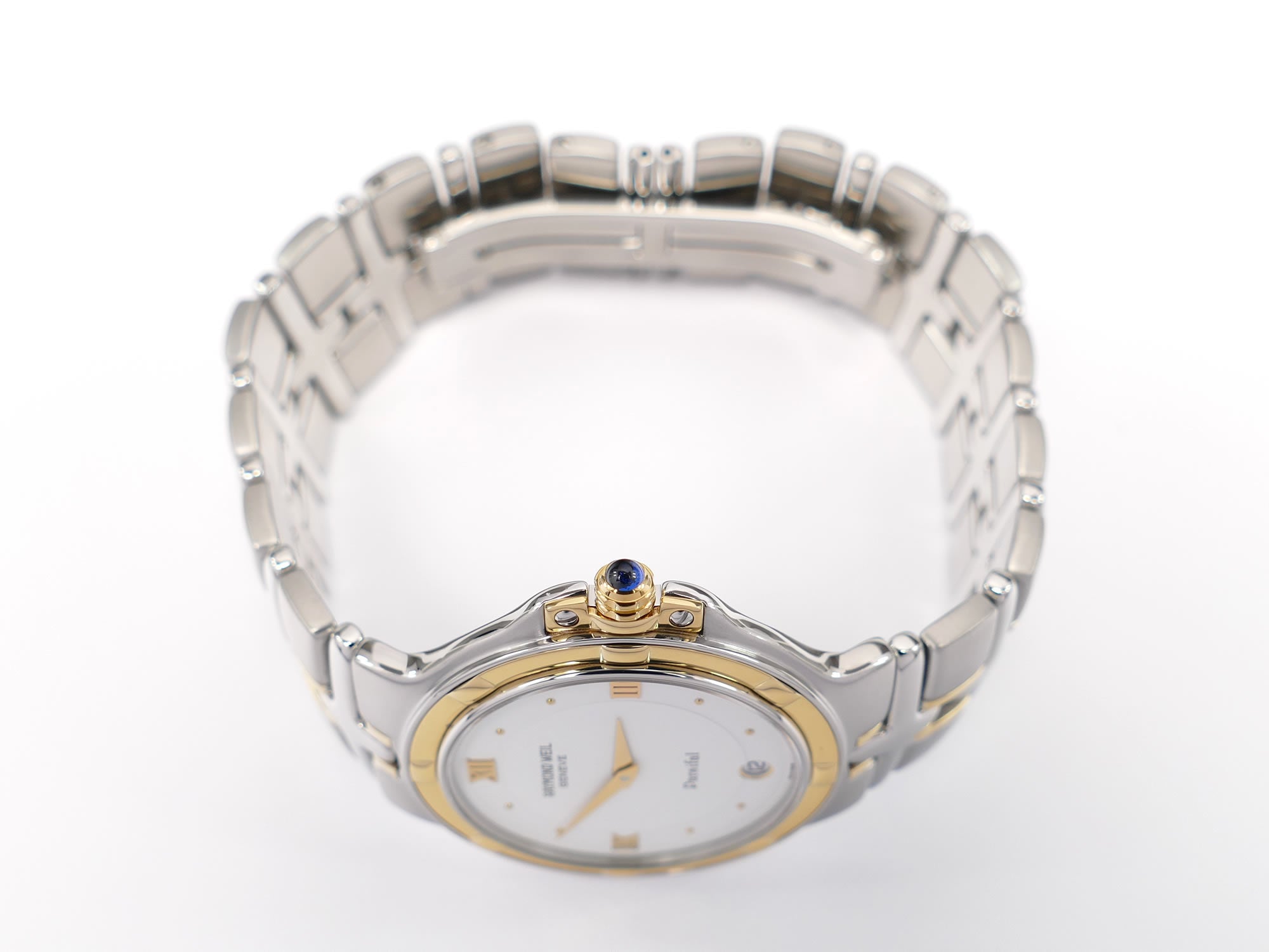 Raymond Weil Parsifal 9190 18 Gold plated crown with sapphire cabochon