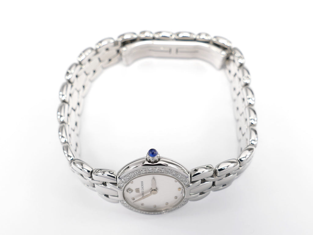 Maurice Lacroix Selena SE1021 Stainless steel crown with blue cabochon