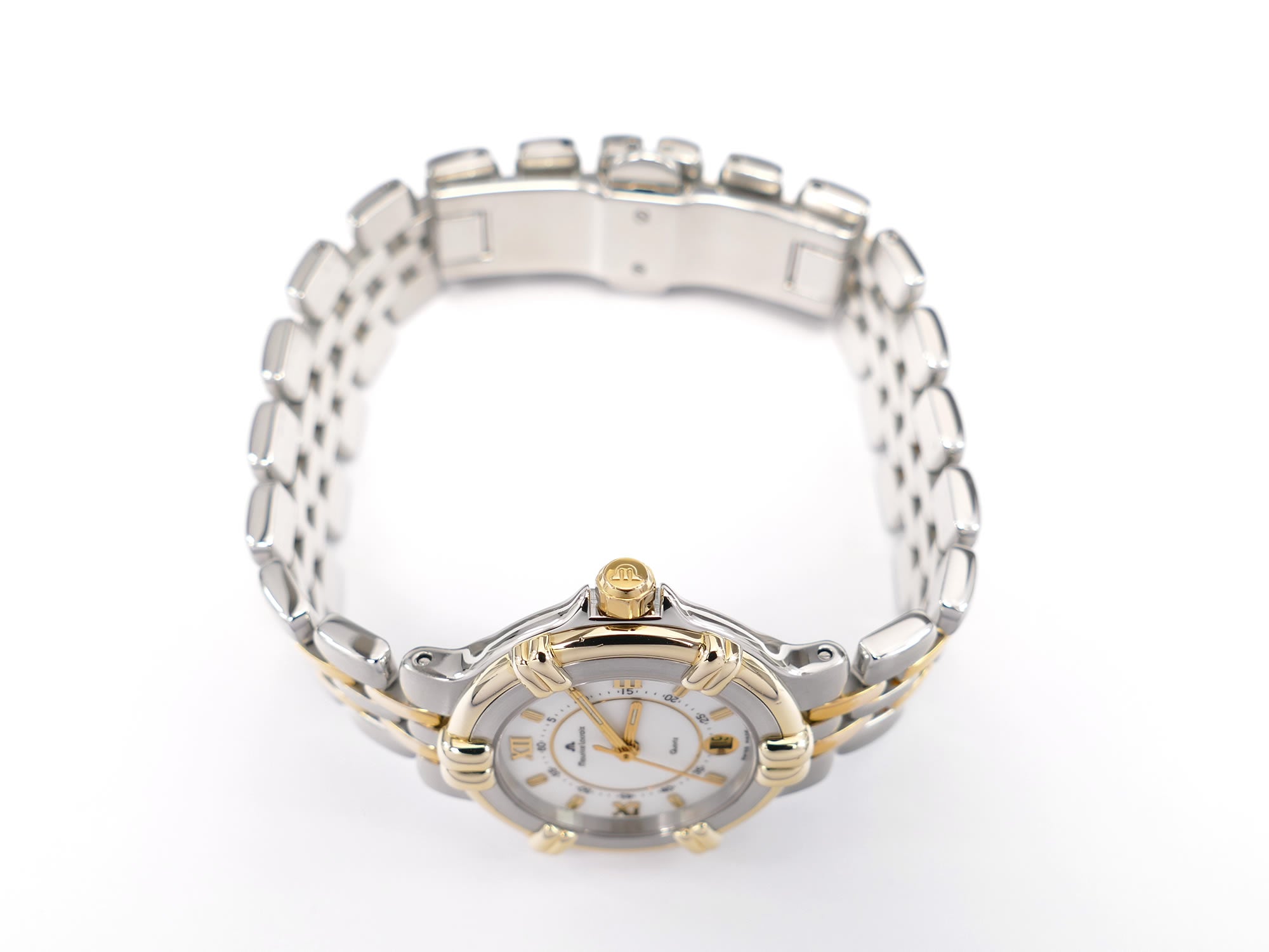 Maurice Lacroix Calypso 75326 18k Gold Plated screw down crown