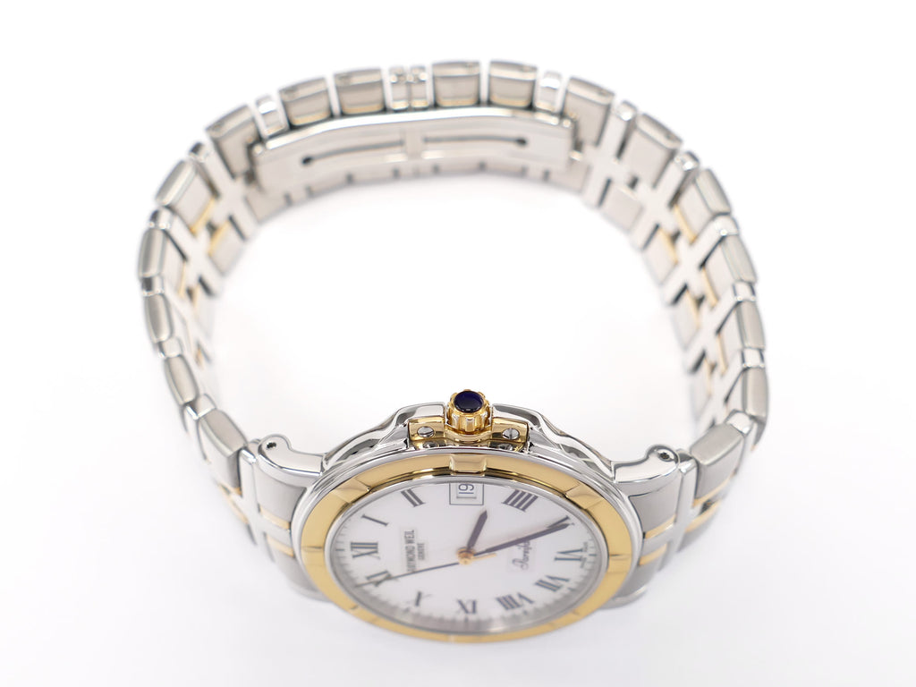 Raymond Weil Parsifal 9550 18k Gold plated crown with blue cabochon