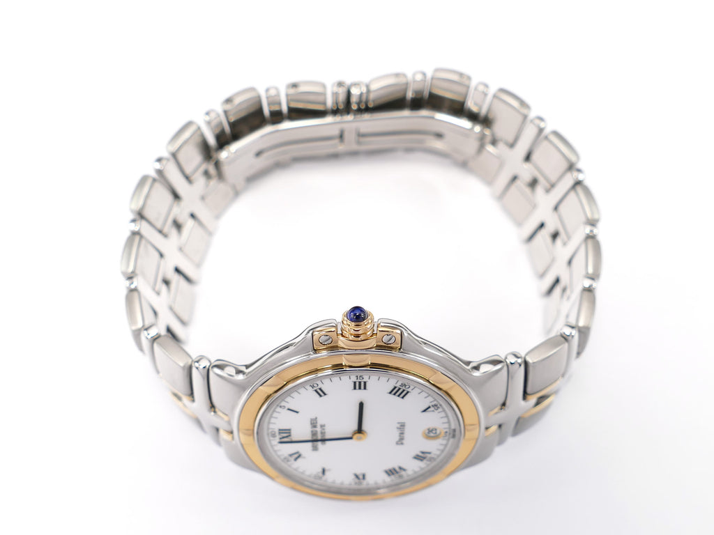 Raymond Weil Parsifal 9190 18k Gold plated crown with blue cabochon