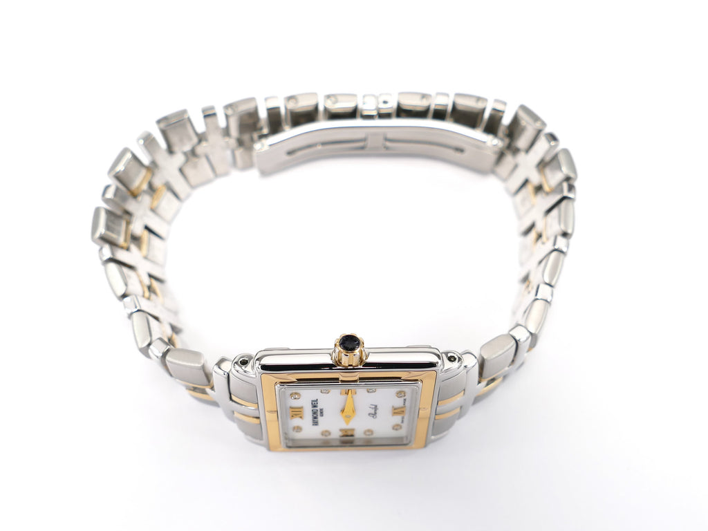 Raymond Weil Parsifal 9630 18k Gold plated crown with blue cabochon