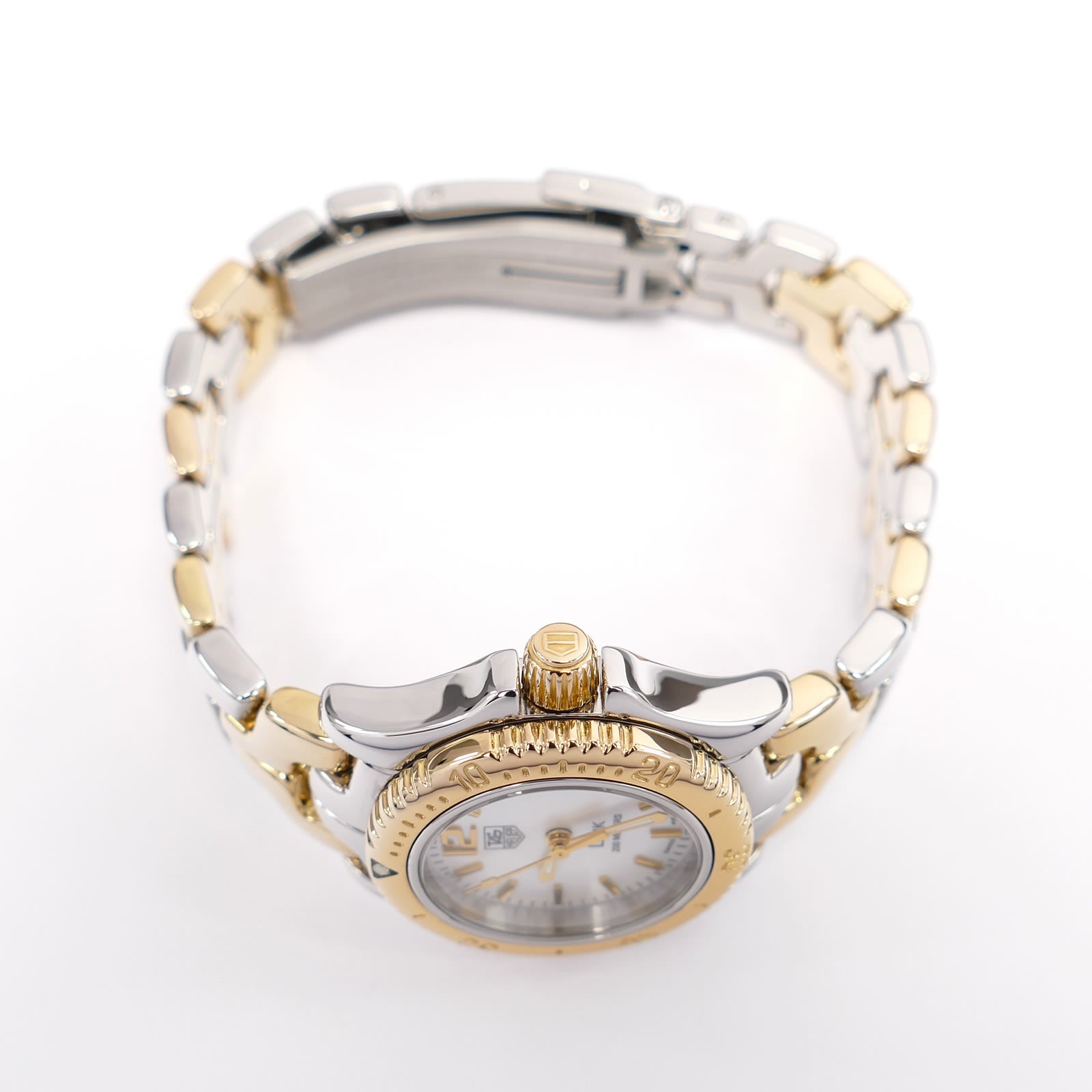 TAG Heuer Link WT1455 18k gold plated screw down crown