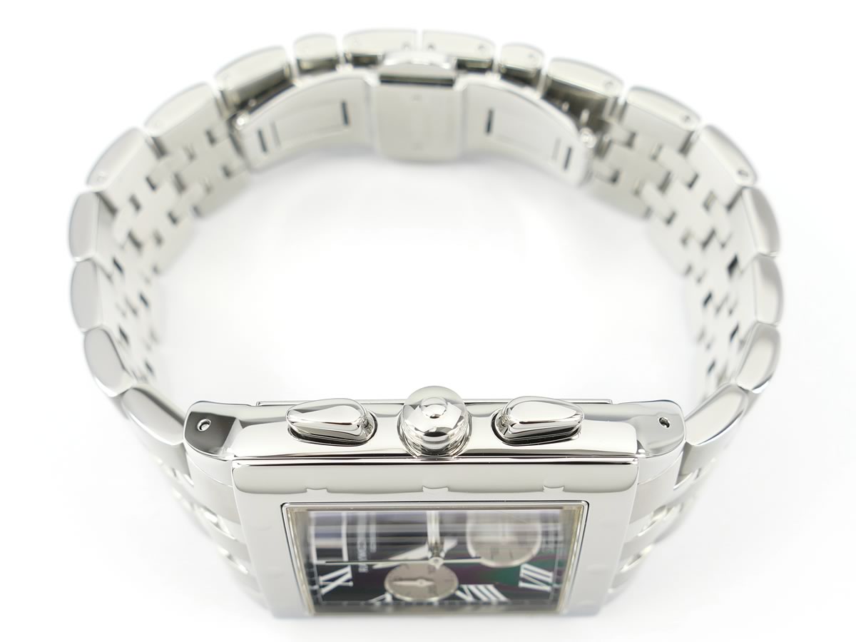 Raymond Weil Tango Chronograph Black Dial 4881-ST-00209 stainless steel pushers and crown