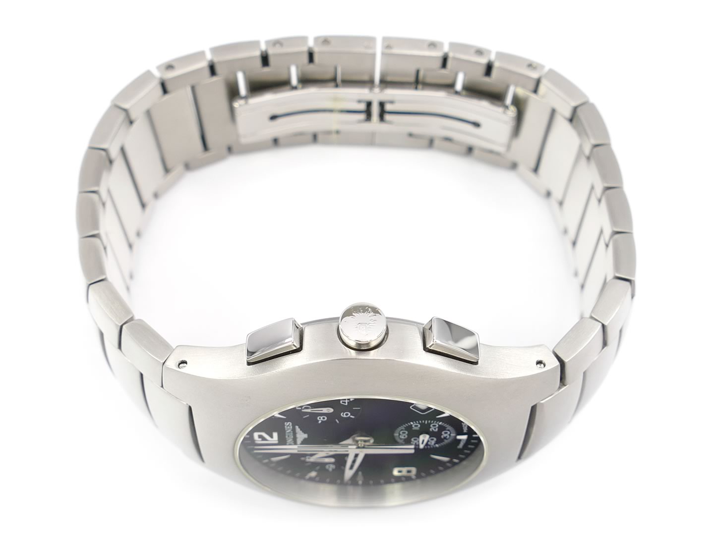 Longines Oposition Chronograph Black L3.618.4 stainless steel bracelet