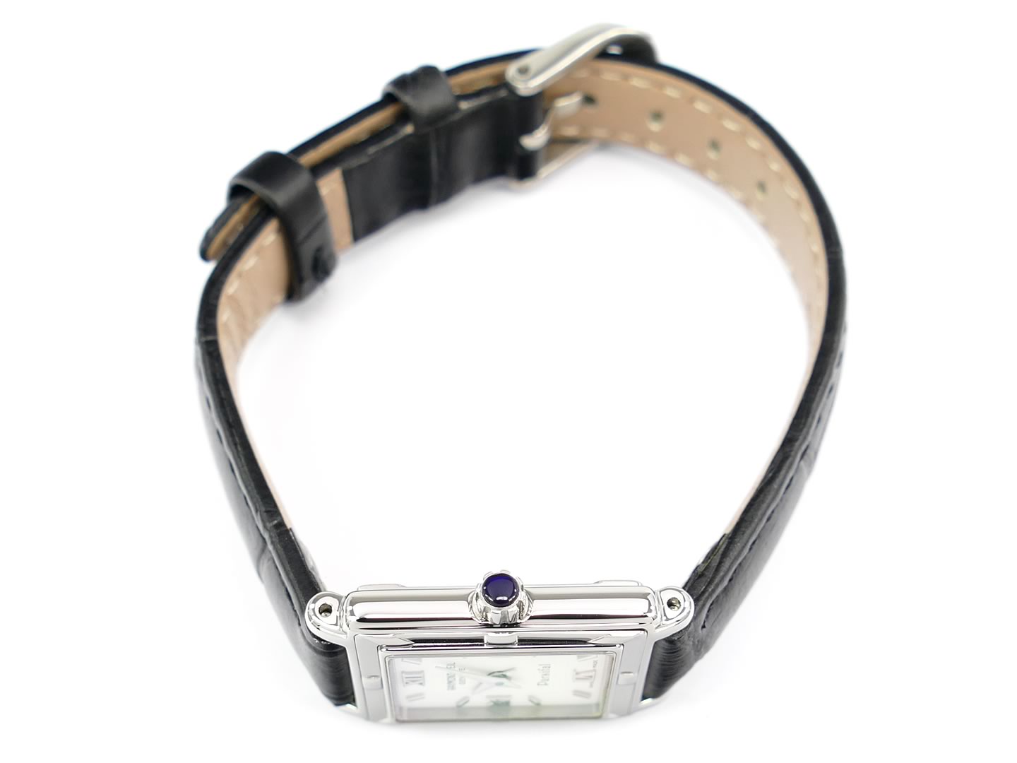 Raymond Weil Parsifal White 9631 crown with blue cabochon