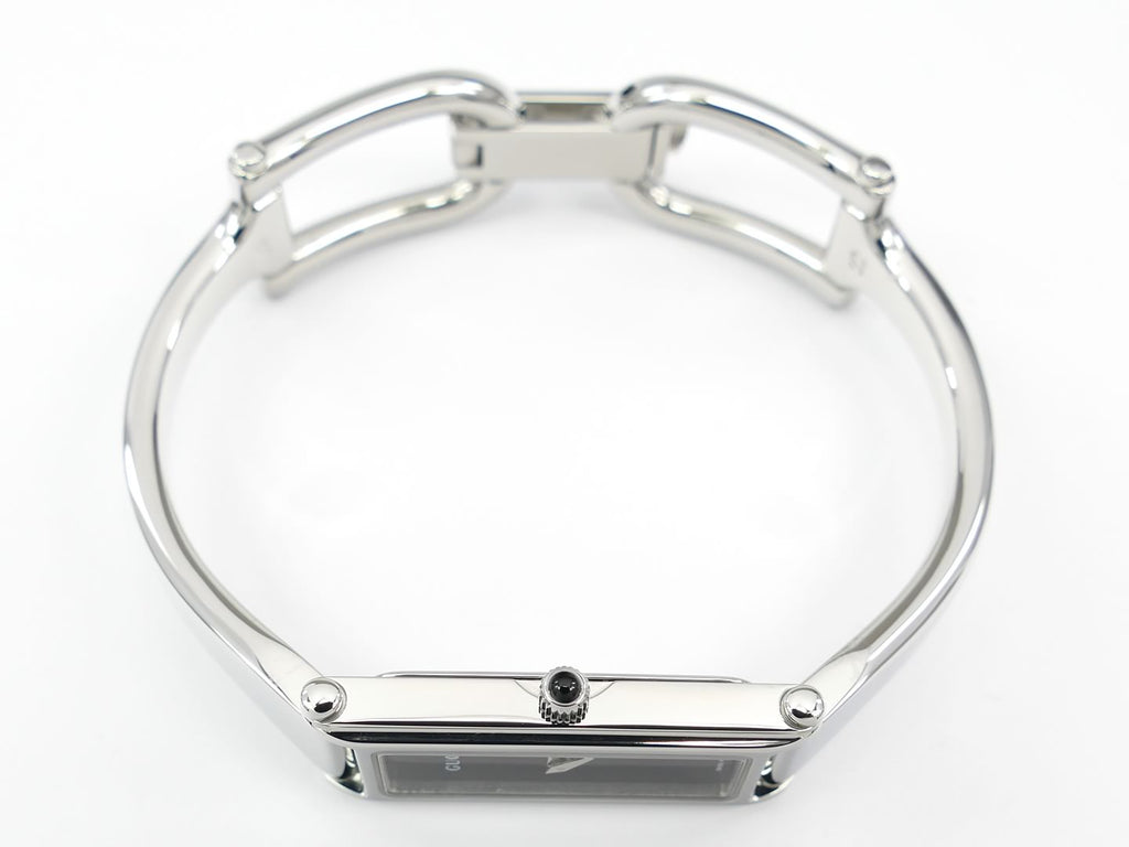 Gucci 1500 L Stainless Steel crown with black cabochon