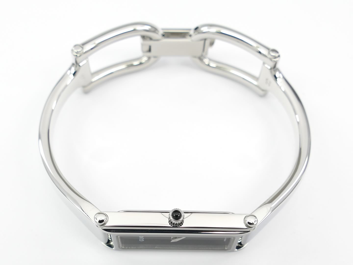 Gucci 1500 L Stainless Steel crown with black cabochon