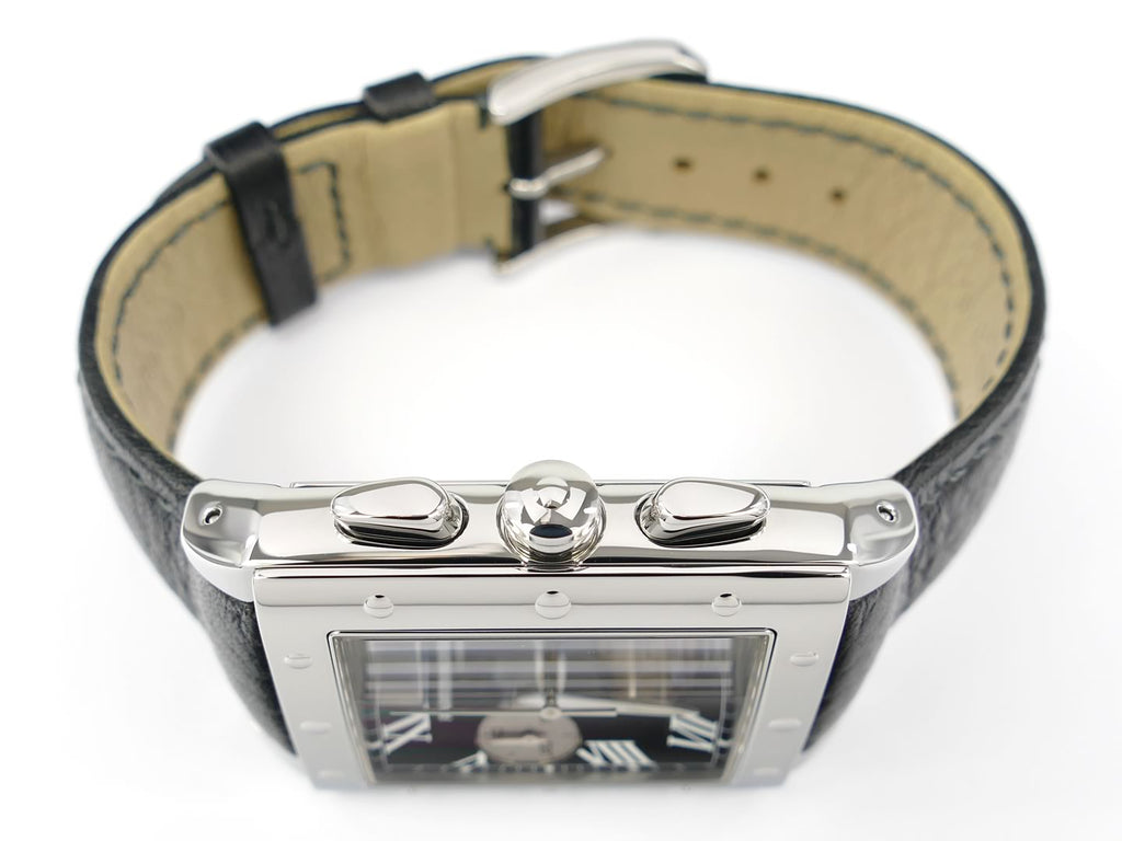 Raymond Weil Tango Chronograph Black 4881-STC-0020 stainless steel crown and pushers