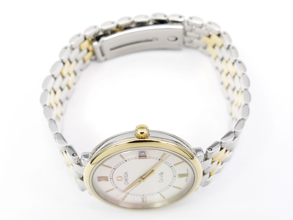 Omega De Ville Silver Dial 7314.31.00 18k solid gold crown