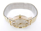 Omega Vintage Quartz Champagne Dial 18k Gold Plated crown with push button