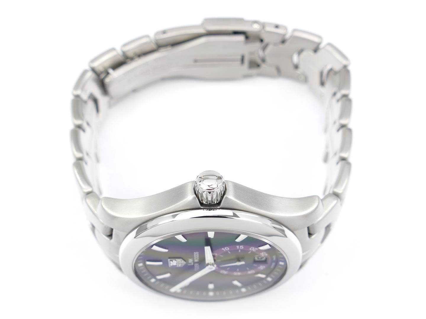 TAG Heuer Tiger Woods Link Automatic WJF211D.BA0570 screw down crown