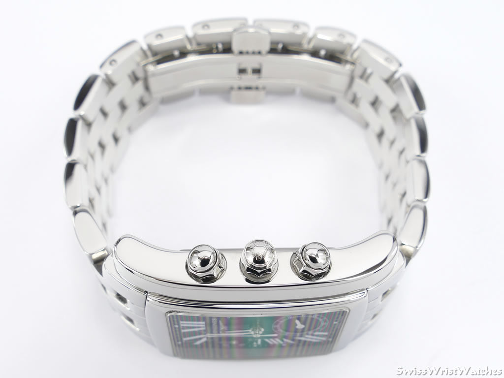 Longines DolceVita Black Chronograph L5.656.4.79.6 pushers and crown