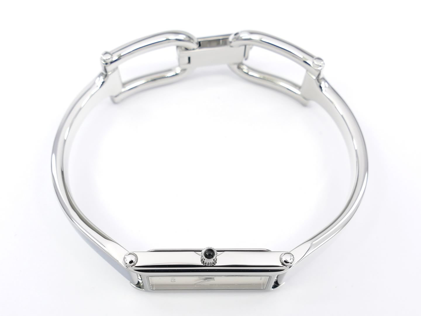 Gucci 1500 L Silver crown with black cabochon