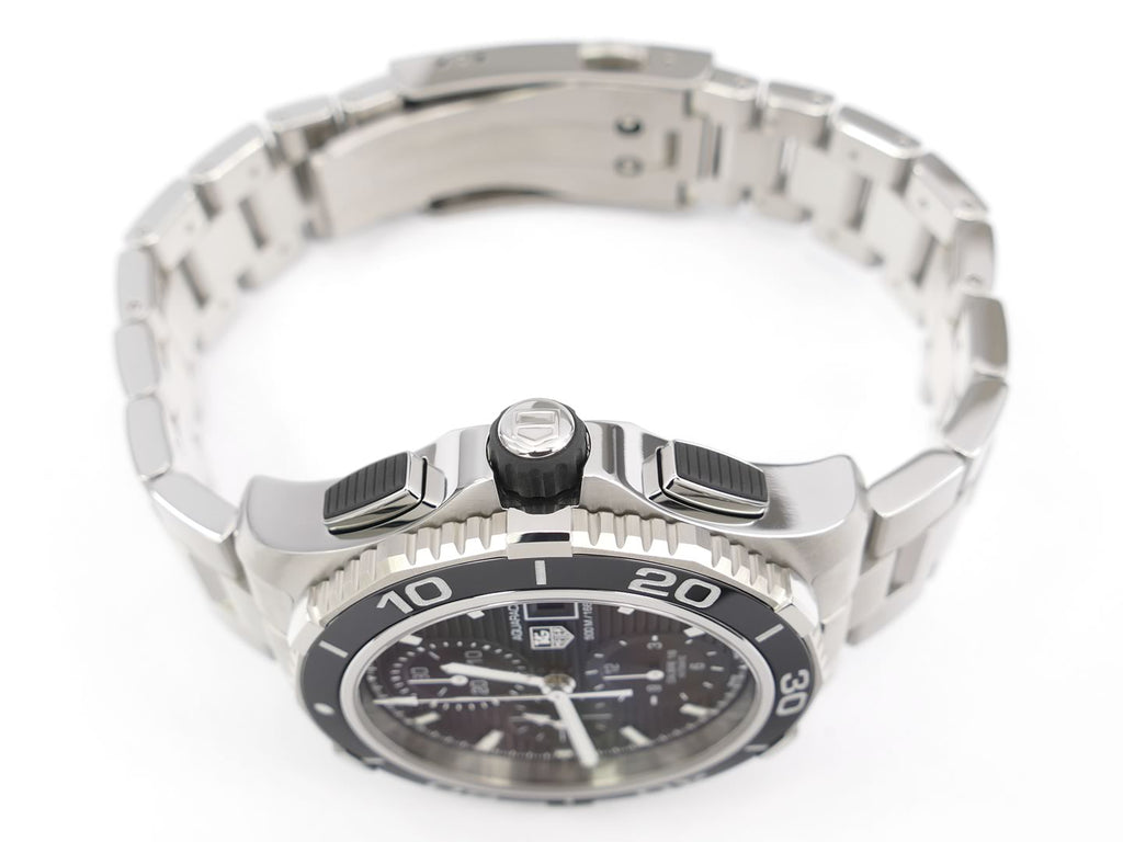 New TAG Heuer Aquaracer CAK2110.BA0833 screw down crown with rubber