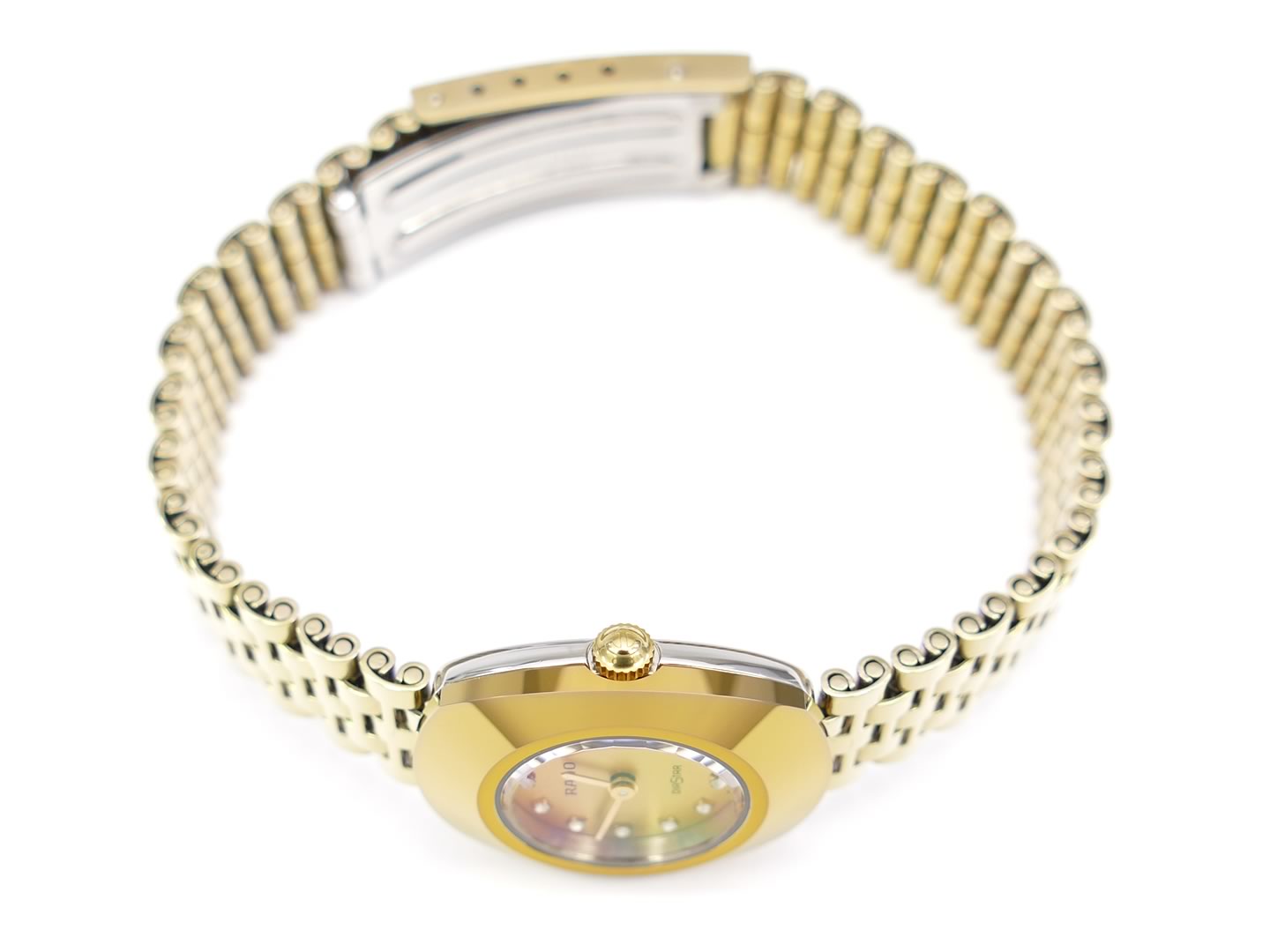 Rado Diastar Champagne 18k gold PVD crown