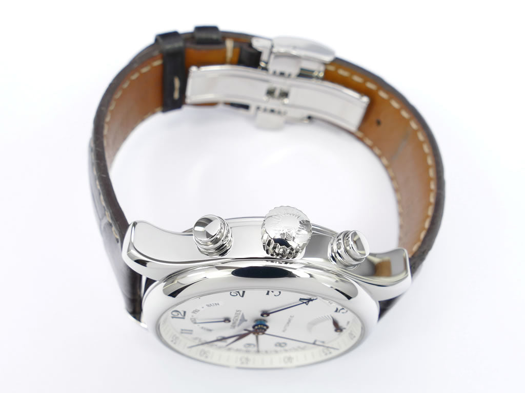 Longines Master Collection Silver L2.714.4.78.3 crown and pushers