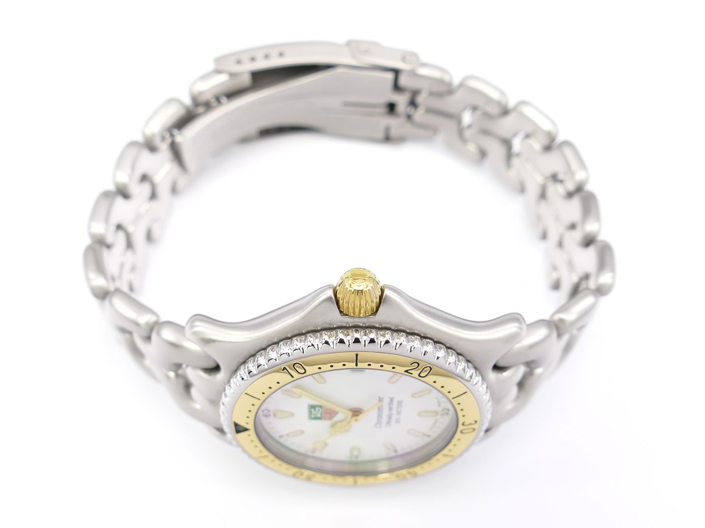 TAG Heuer SEL S87.806 screw down gold plated crown