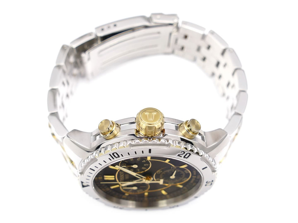 Tissot T-Sport PRS200 18k Gold coated crown and pushers