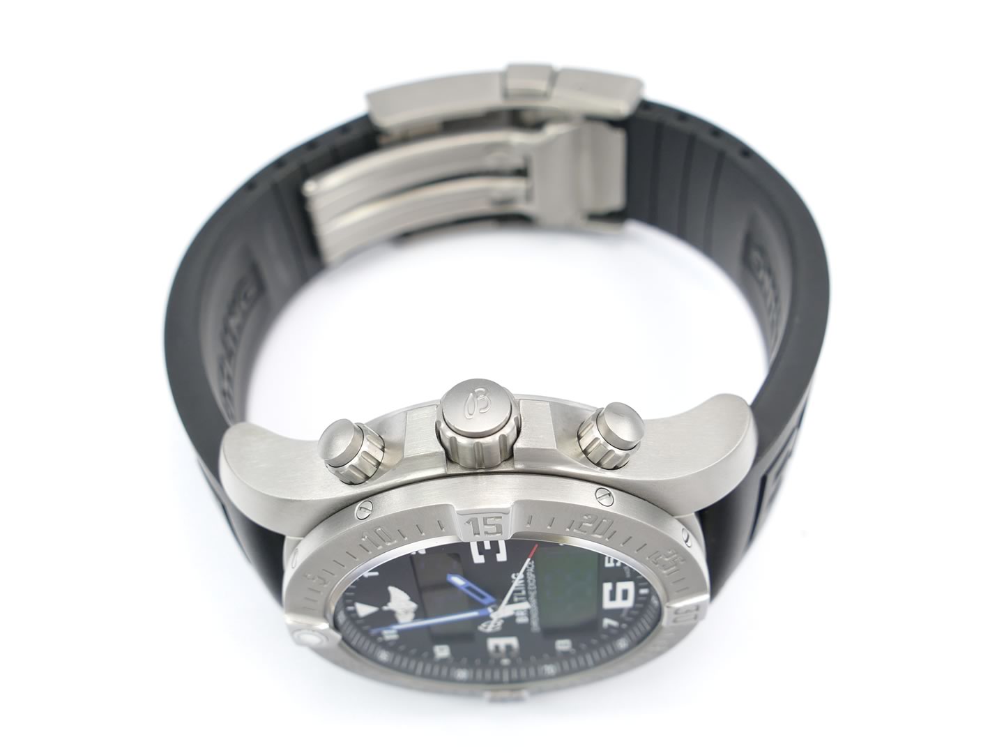 Breitling Exospace B55 titanium crown and pushers