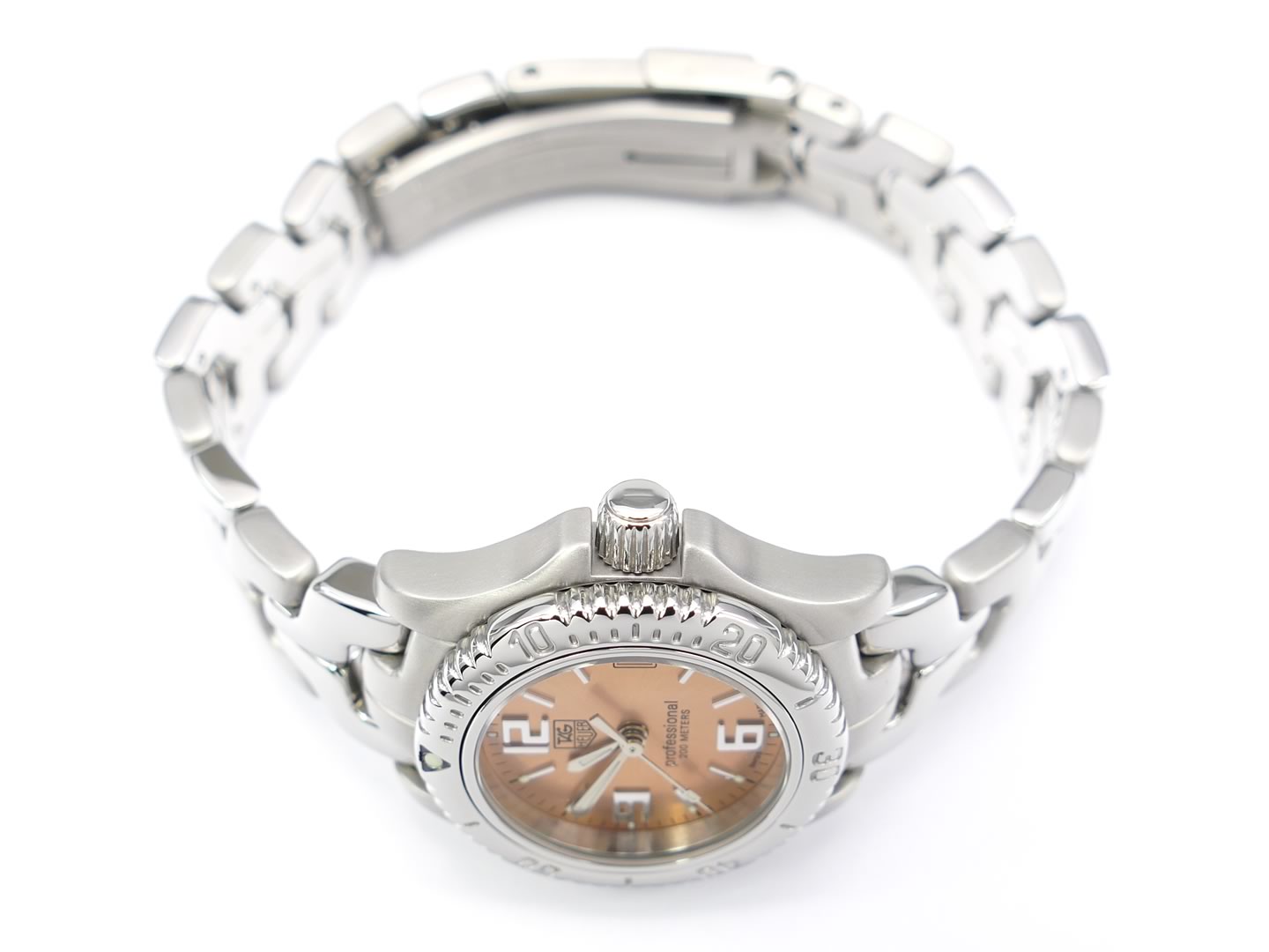TAG Heuer Link Lady Copper WT1411.BA0560 screw down crown