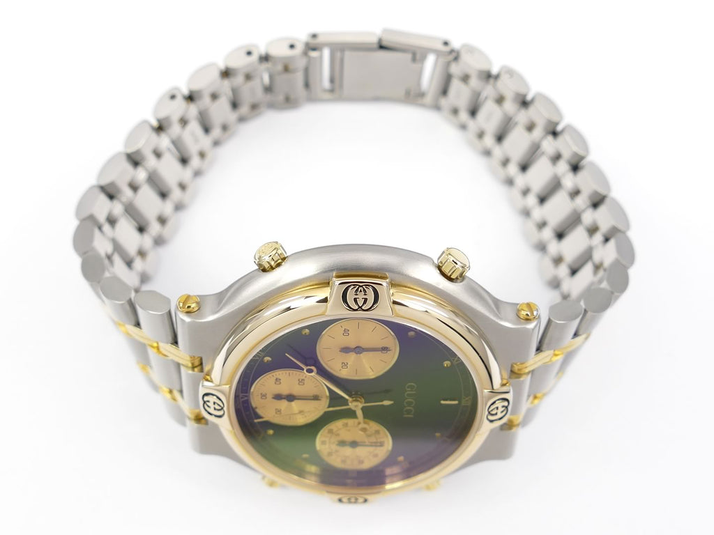 Gucci 9400 18k Gold crown and pushers
