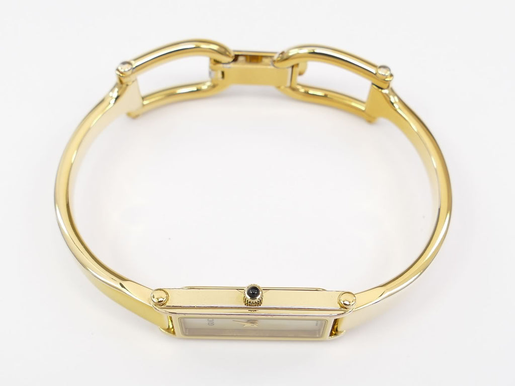 Gucci 1500 18k Gold Plated crown with black cabochon