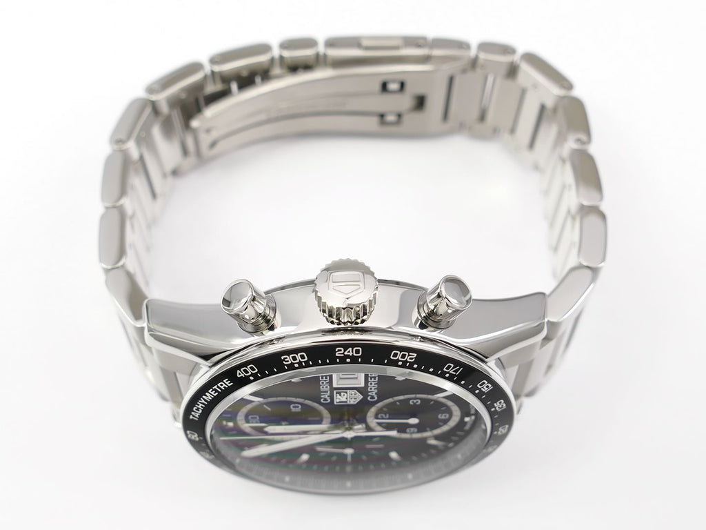 TAG Heuer Carrera CV201AJ.BA0727 stainless steel crown and pushers