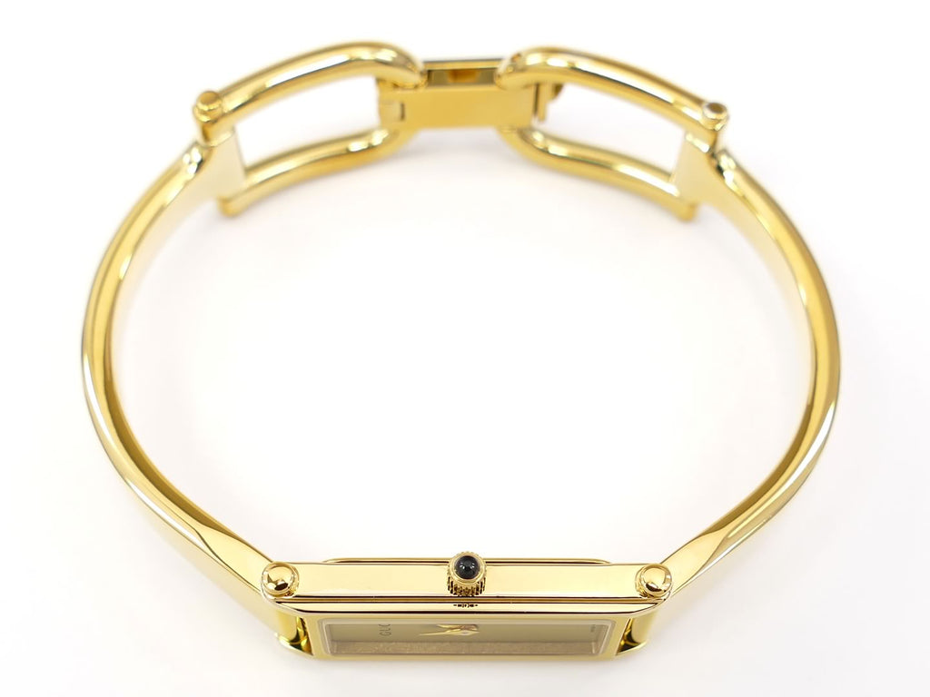 Gucci 1500L 18k Gold Plated crown with black cabochon