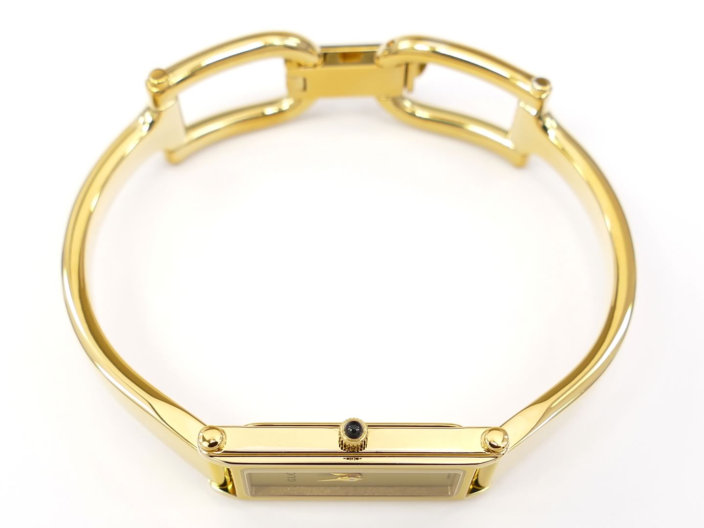 Gucci 1500L 18k Gold Plated crown with black cabochon