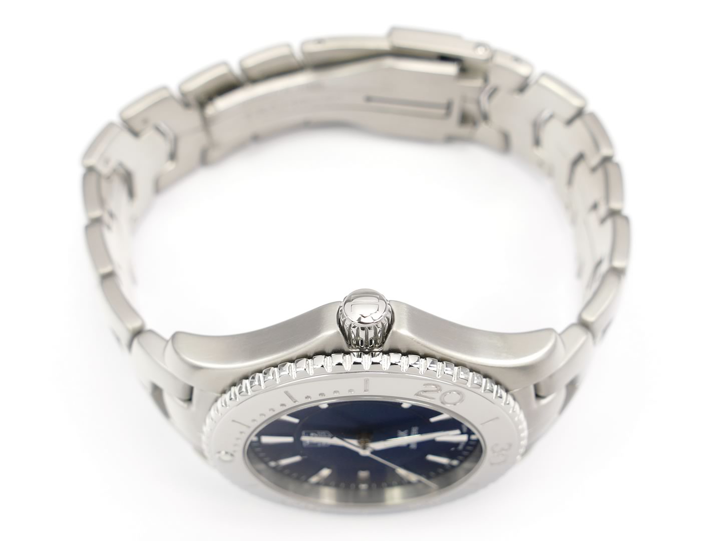TAG Heuer Link Blue WJ1112.BA0570 screw down crown