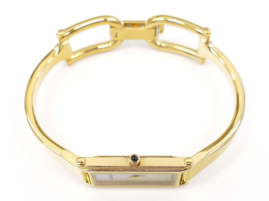 Gucci 1500L 18k Gold Plated crown with black cabochon