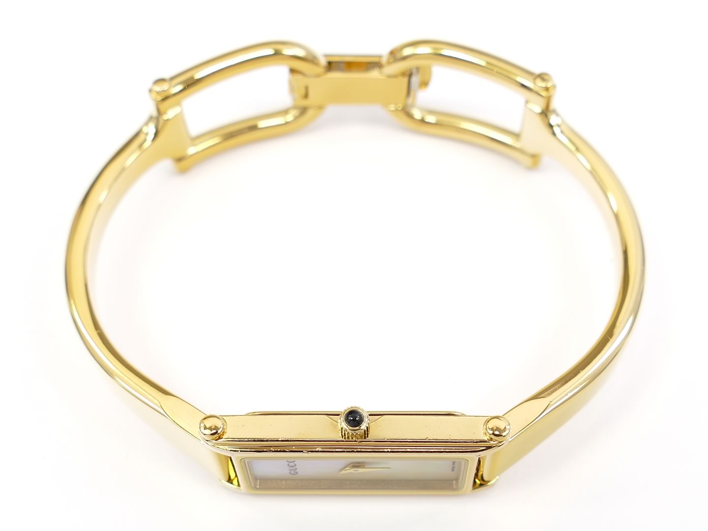Gucci 1500L 18k Gold Plated crown with black cabochon