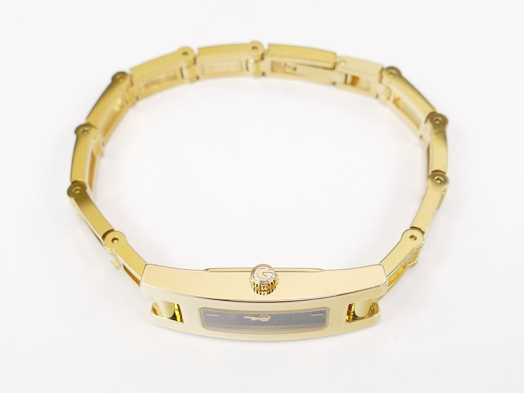 Gucci 3900L Black Dial 18k Gold crown