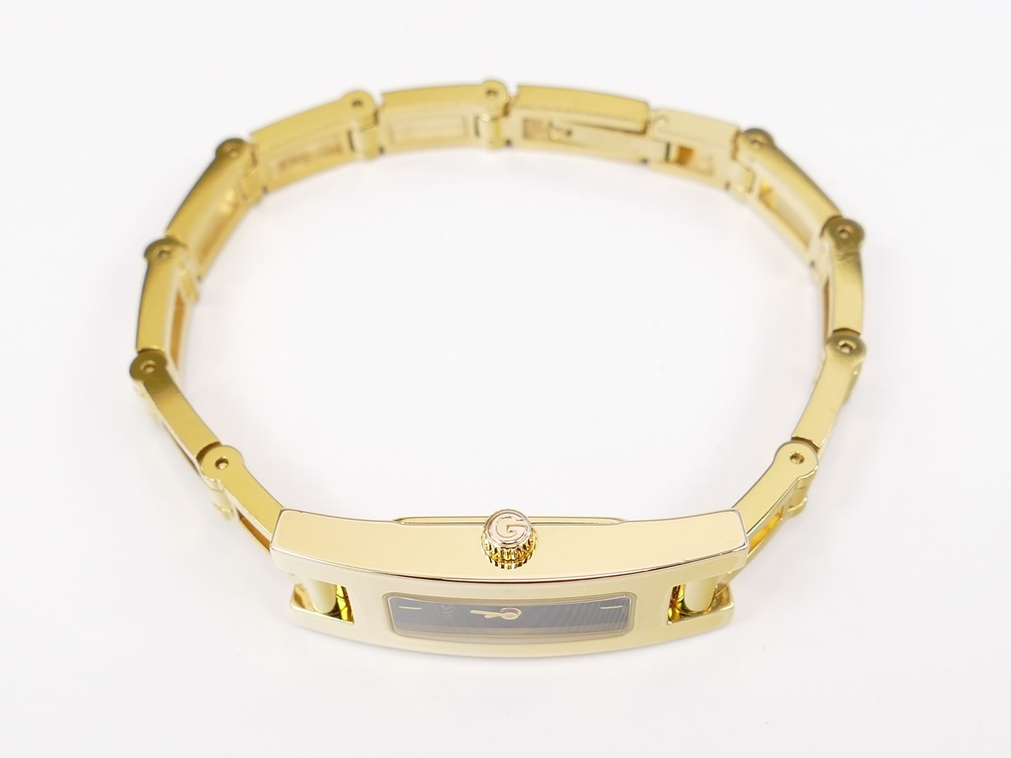 Gucci 3900L Black Dial 18k Gold crown