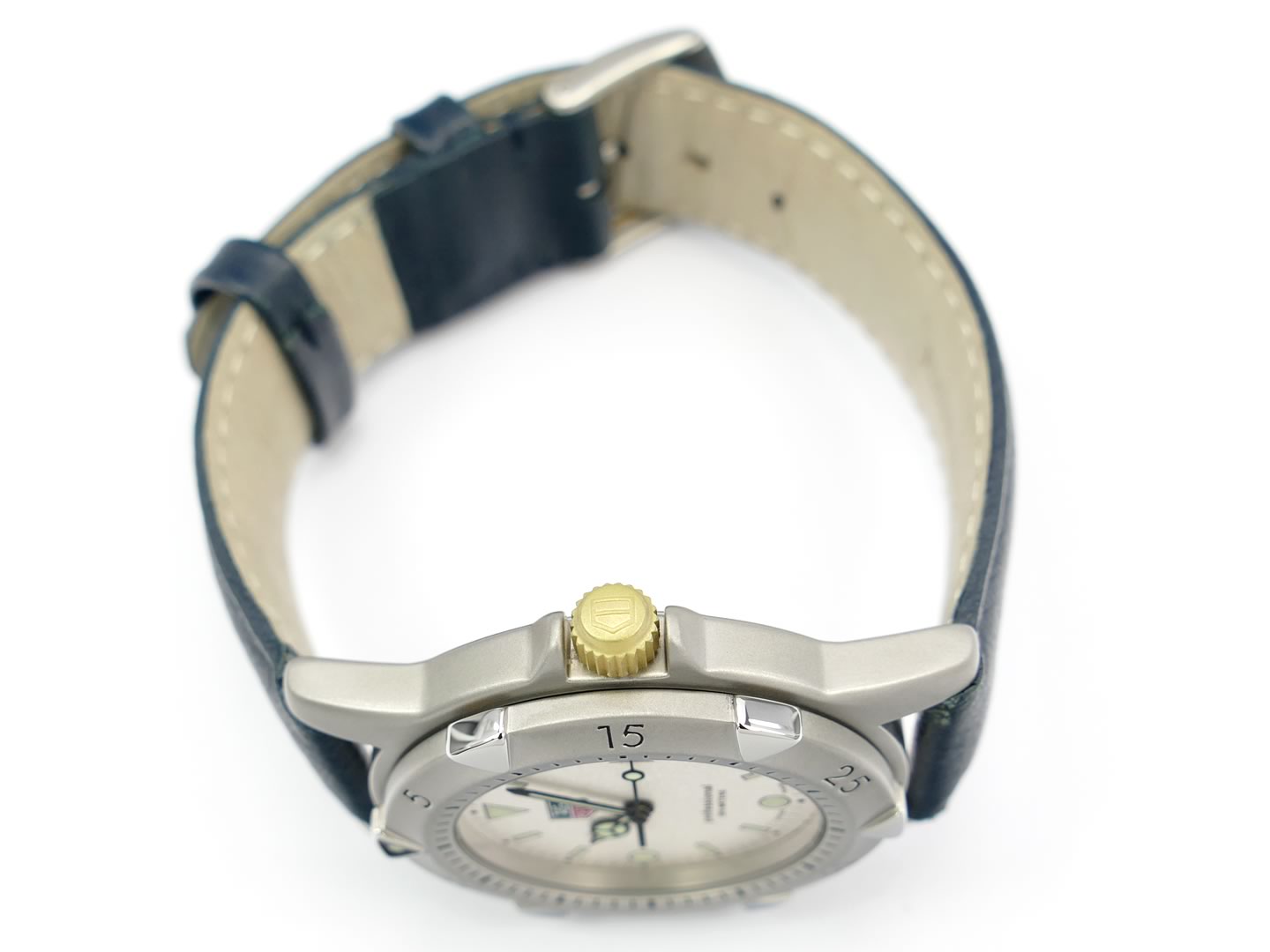 TAG Heuer 1500 Granite Dial WD1221-K-20 screw down 18k gold plated crown