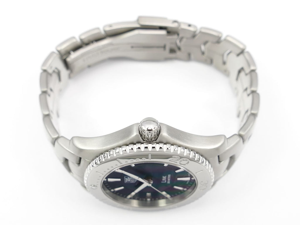 TAG Heuer Link Blue Dial WJ1112.BA0570 screw down crown
