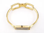 Gucci 1500L 18k Gold Plated crown with black cabochon