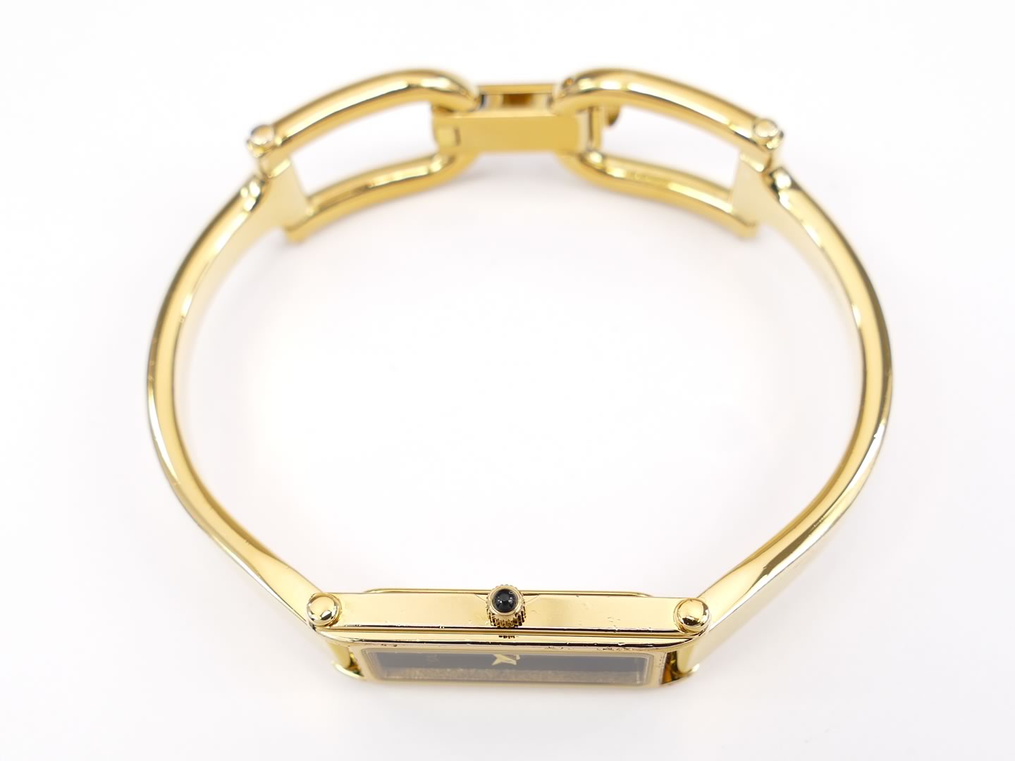 Gucci 1500L 18k Gold Plated crown with black cabochon