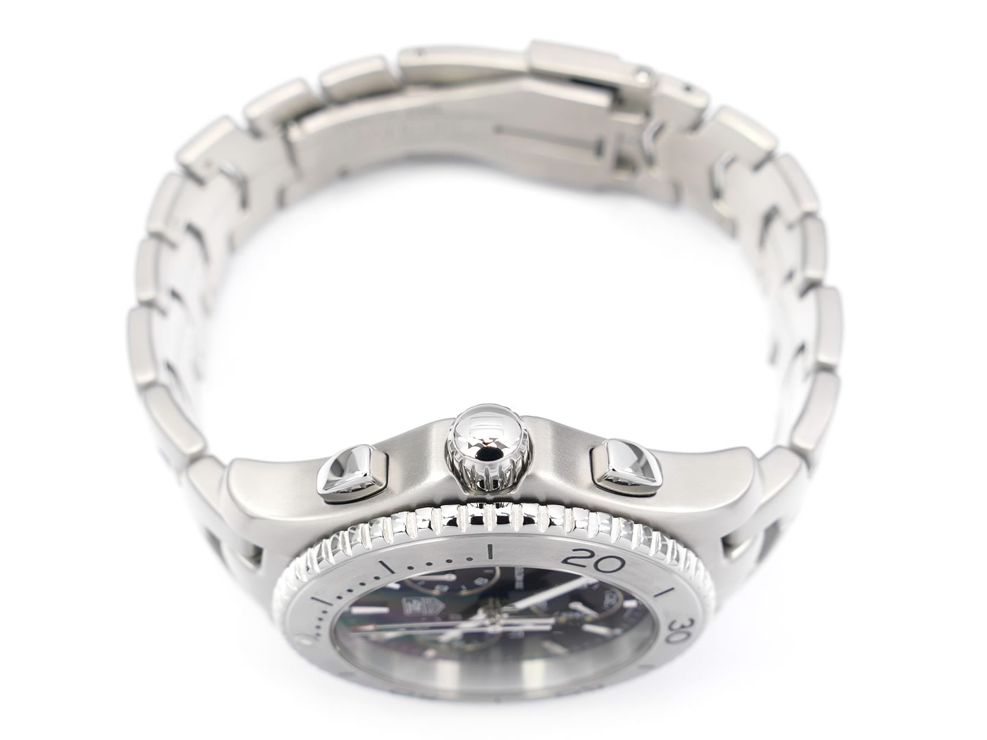 TAG Heuer Link Chronograph CJ1110.BA0576 screw down crown