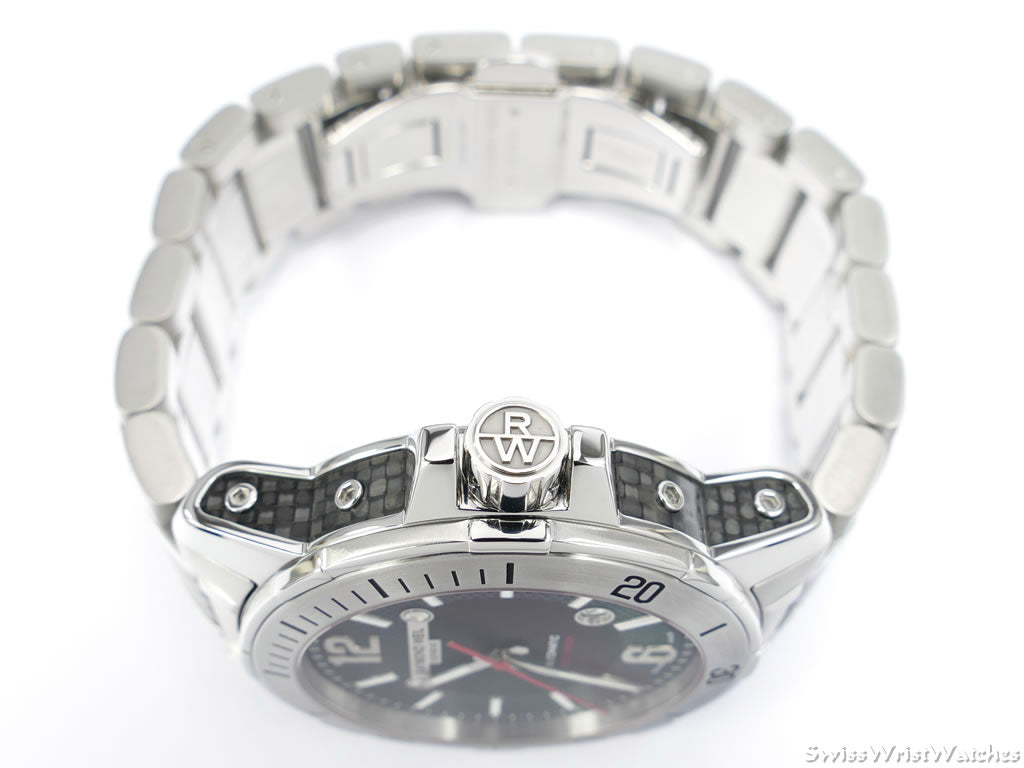 Raymond Weil Nabucco Grey 3900-SCF-05207 crown with carbon fiber case inlay