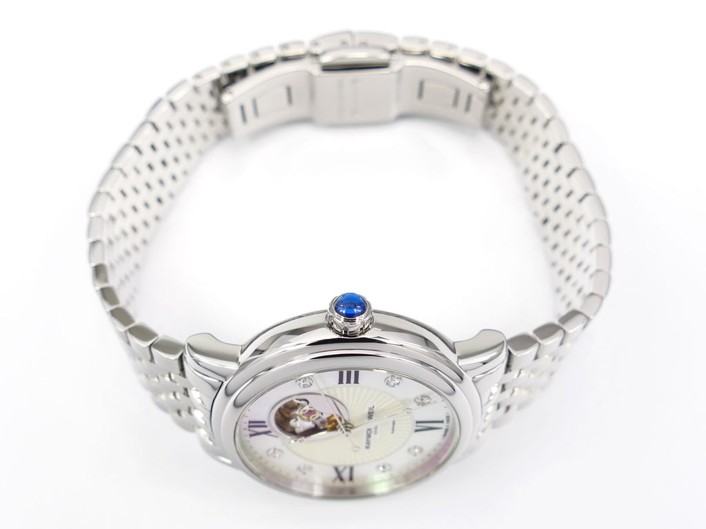 Raymond Weil Maestro 2627-ST-00994 stainless steel crown with sapphire cabochon