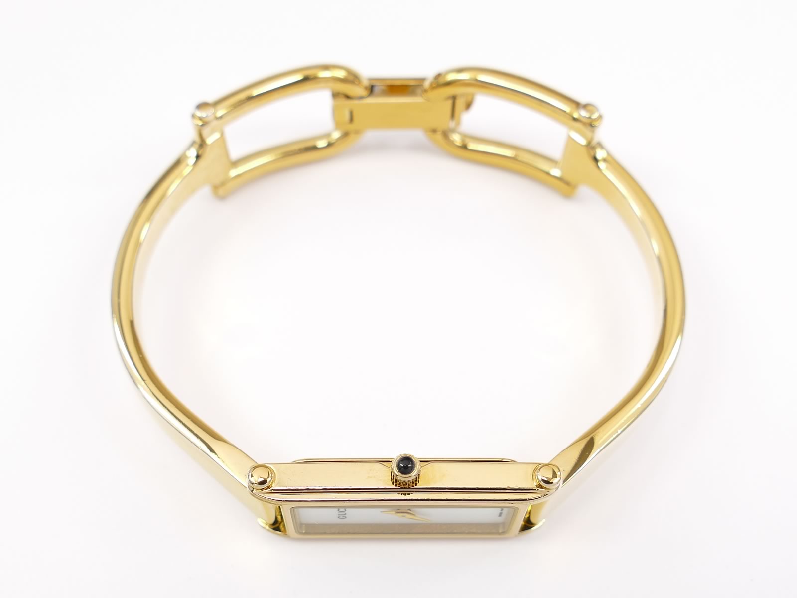 Gucci 1500L 18k Gold Plated crown with black cabochon