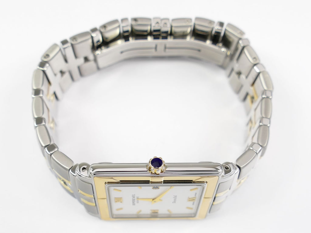 Raymond Weil Parsifal 9330 18k gold plated crown with blue cabochon
