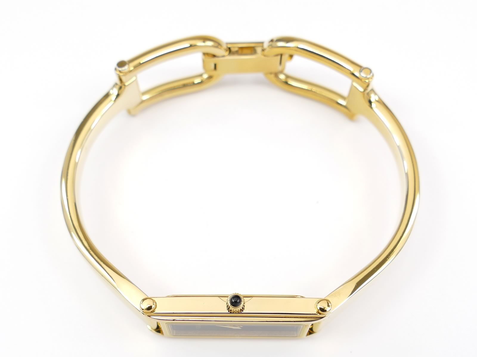 Gucci 1500L 18k Gold Plated crown with black cabochon