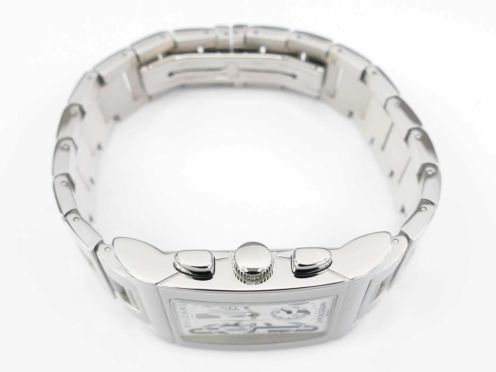 Bulgari Rettangolo RTC 49 S crown and pushers