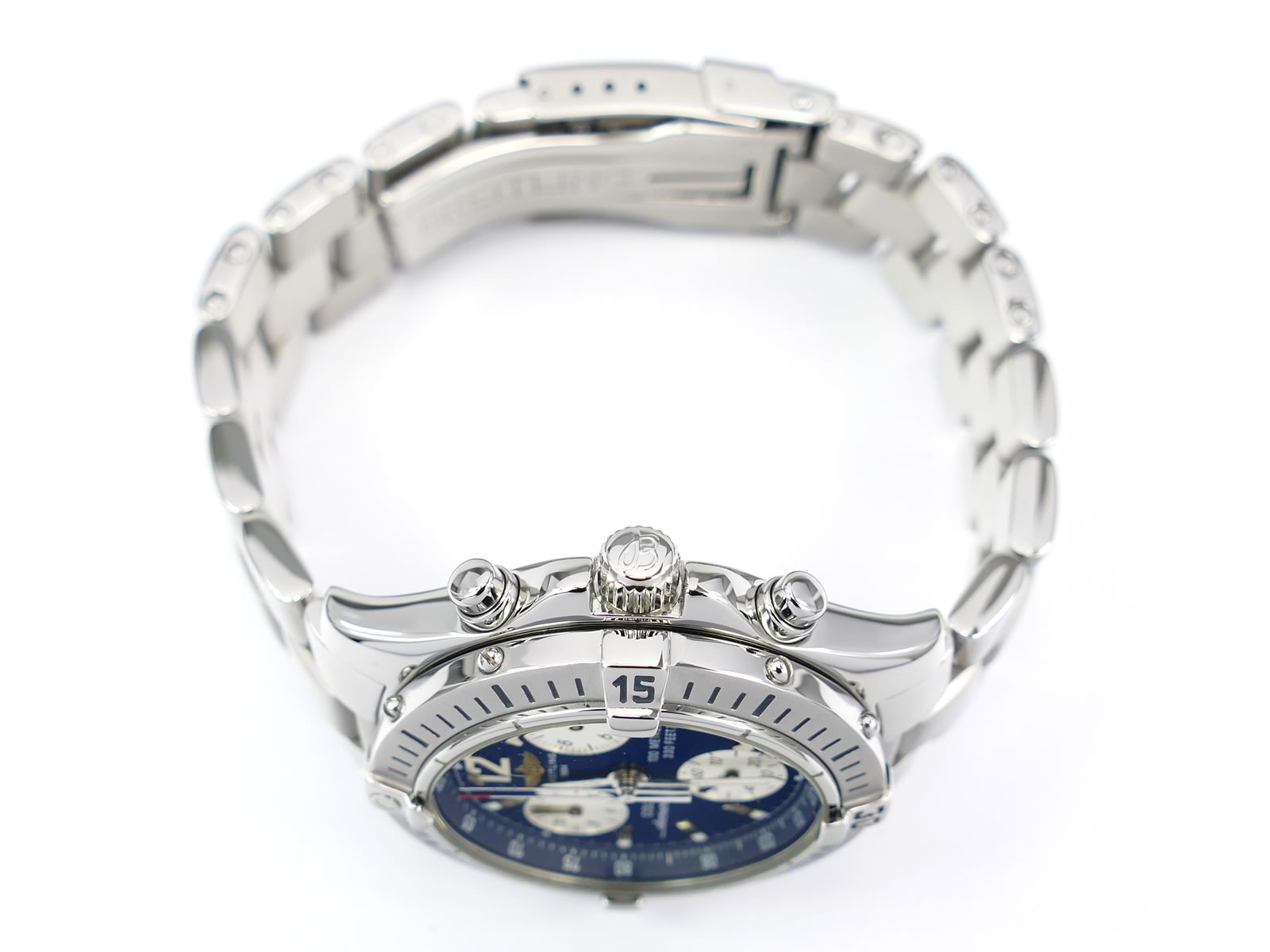 Breitling Colt Chrono A53050 screw down crown